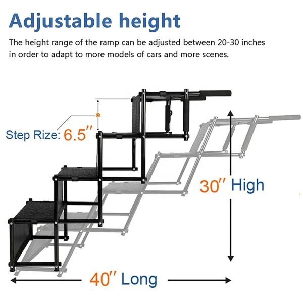 Escalera Plegable y Desmontable para Mascotas – Ideal para Viajes - Imagen 4