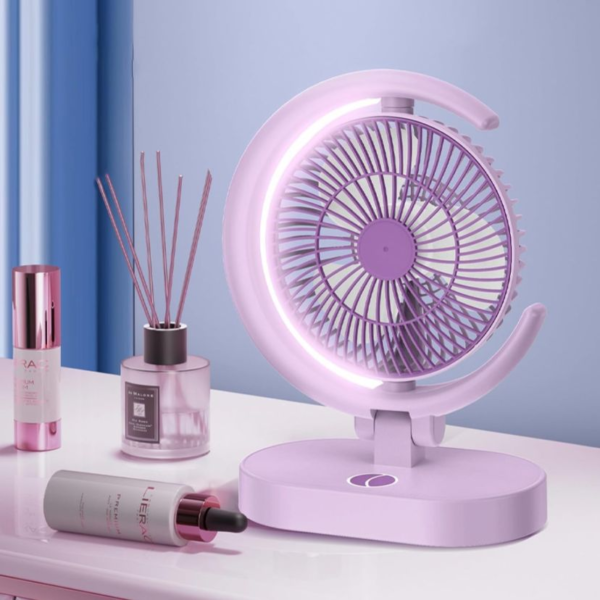 Ventilador de Escritorio con Iluminación LED – Frescura y Estilo en un Solo Dispositivo