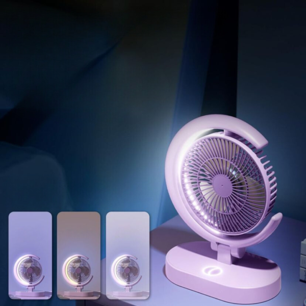 Ventilador de Escritorio con Iluminación LED – Frescura y Estilo en un Solo Dispositivo - Imagen 4